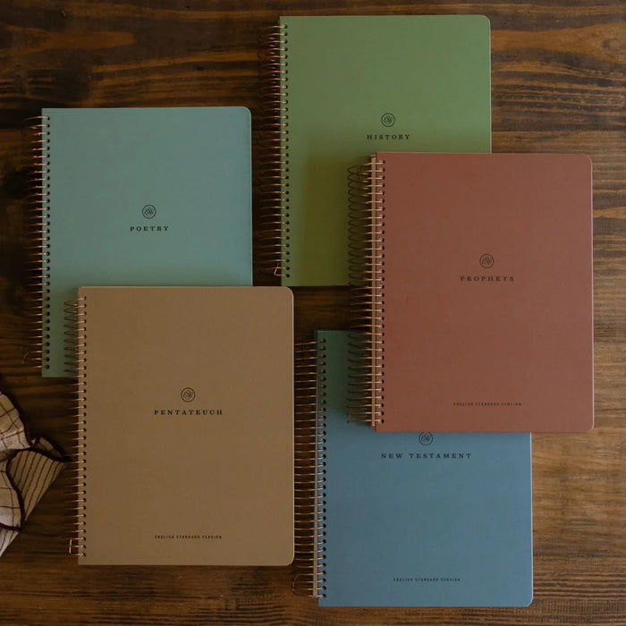 ESV Spiral-Bound Journaling Bible, Five-Volume Set